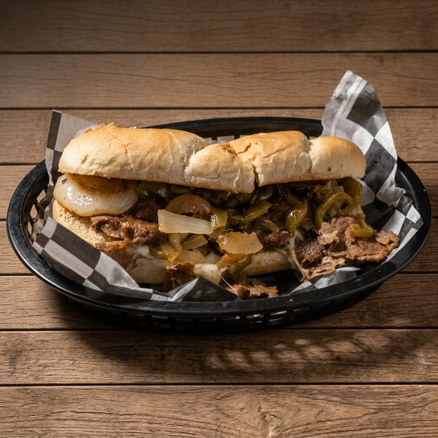 Philly Cheesesteak Burger.